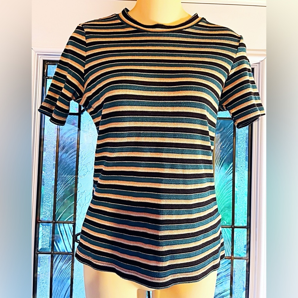 H&M - Sparkly Striped Top (Very Complex fabric)